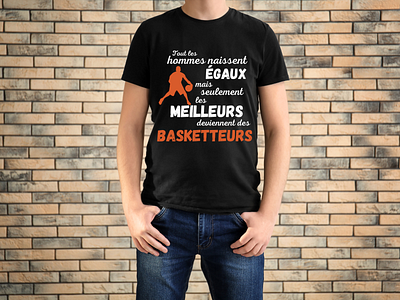 t-shirt homme les meilleurs sont basketteurs , humour basket cadeau amateur basket