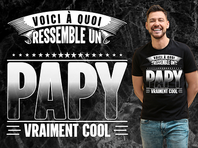 Voilà a quoi ressemble un papy parfait , fête des grands-pères anniversaire cadeau anniversaire graphic design illustration papy stache