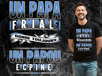 Un papa formidable - Papy exceptionnel cadeau anniversaire cadeau anniversaire graphic design illustration logo papystache