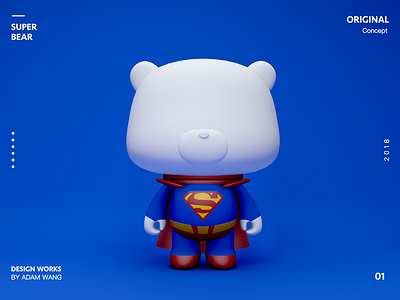 Super Bear birght c4d design