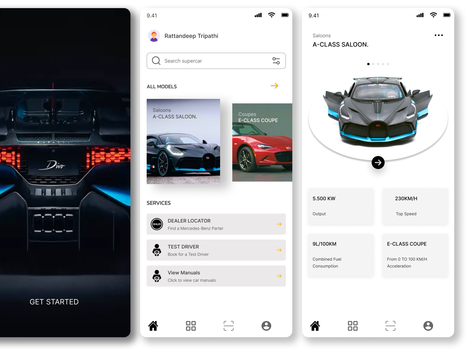 Car App by Rattandeep Tripathi on Dribbble