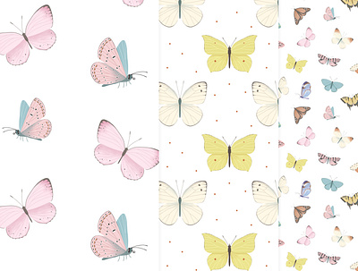 Butterfly Patterns butterfly digital paper illustration illustrations moth pattern pattern design procreate