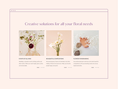 Floral studio section web design floral studio web site responsive ui uiux web design web designer web site