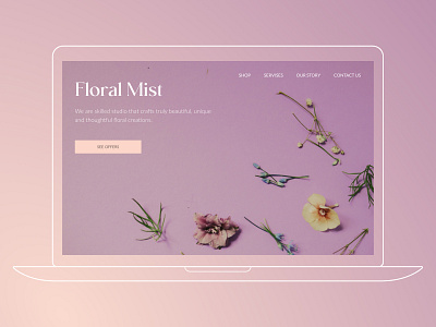 Floral studio main page floral studio responsive design ui uiux web design web designer web site