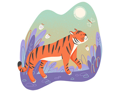 Tiger illustration illustrations photoshop procreate tiger wild cat