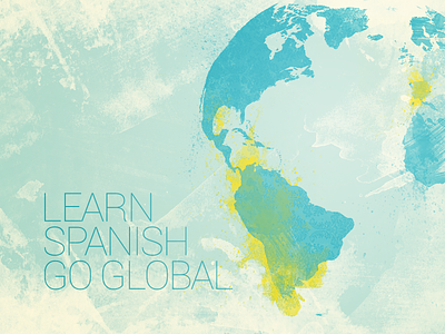 Earth Poster earth education globalm spanish learn learning planet poster turquoise yellow