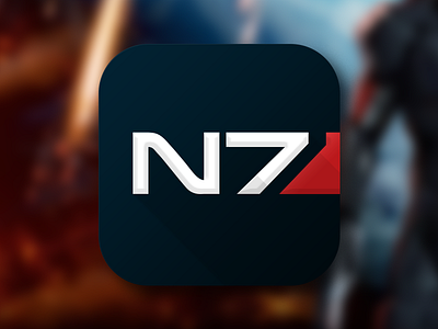 NS7 Icon apple application art bioware fan icon ios7 mass effect n7 shepherd