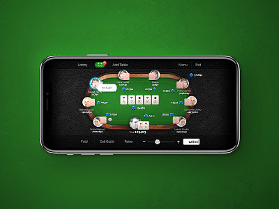 Poker App With A Social Twist app application design interface ios iphone mobile portfolio ui user interface ux