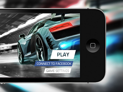 Landing Screen For A Race Game auto car drag gui race racing ui