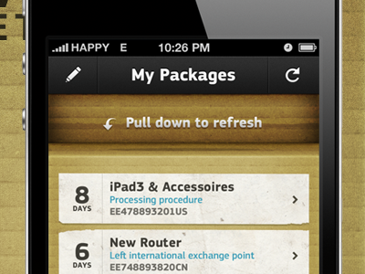 Sneak Peak to Another Package Tracking App
