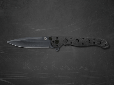 Dribble Knife in Black action aggressive black brushed dark gray icon knife realistic rebound scratches steel
