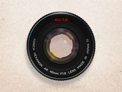 Konica Hexanon AR 40mm f1.8 Lens aperture camera fun glass hexanon icon konica lens optics photo render