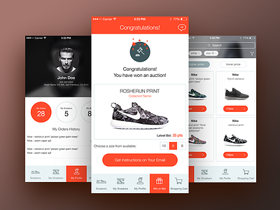 SneakerStand auction ecommerce ios app sneakers