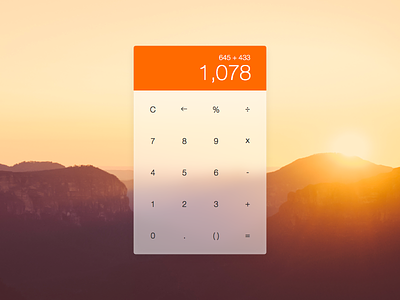 Calculator calculator clean minimal ui widget