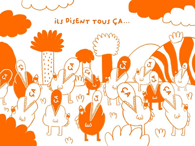 Ils disent tous ça … child draw drawing french funny illustration illustrations
