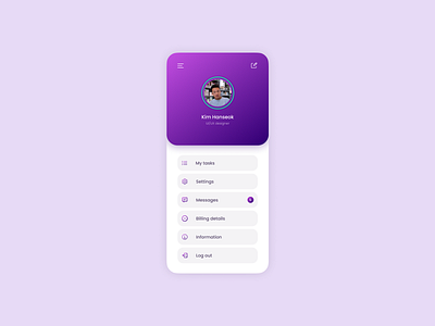 User Profile by Diana Mdz on Dribbble