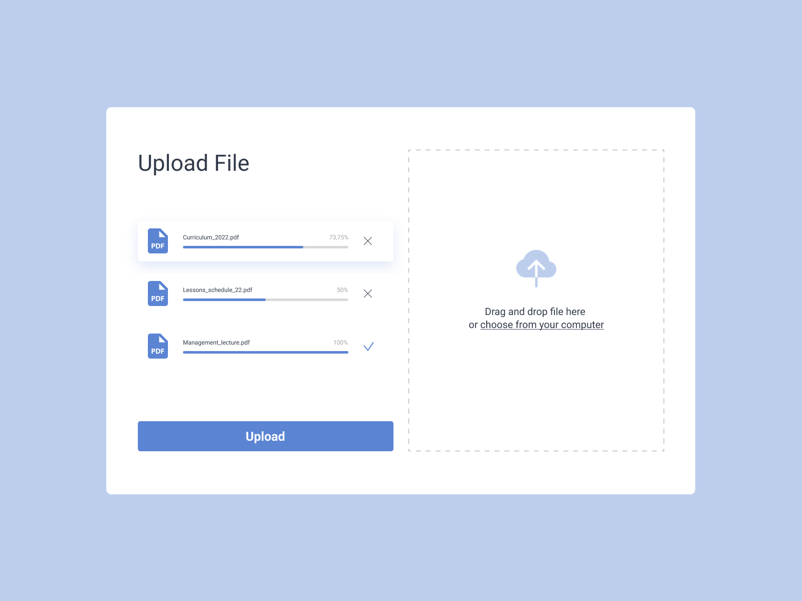 File Upload by Diana Mdz on Dribbble