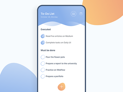 ToDo List app branding dailyui design graphic design illustration ui ux vector