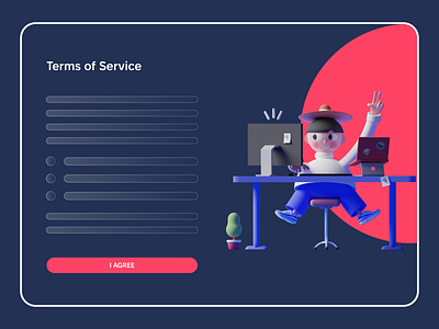 Terms of Service app dailyui design graphic design illustration ui ux vector