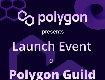 Launch Poster Polygon Guild graphic design