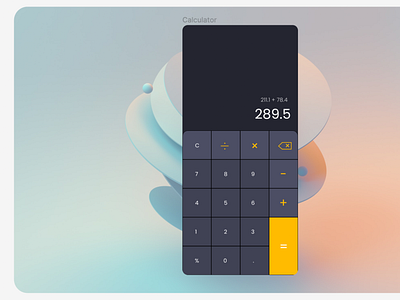 Calculator UI by Jeevanshi Bansal on Dribbble
