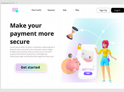 Landing Page UI graphic design ui