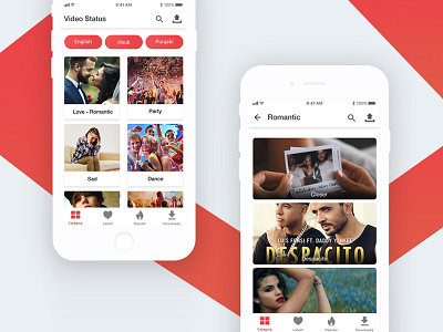 Video Songs Status app download favorites flat ios latest minimal popular search share songs upload video