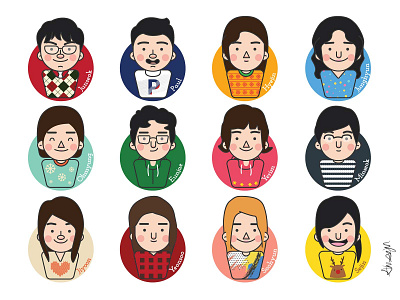 Friends Illustration character character art character design character designs color draw friends illust illustration people portrait vector