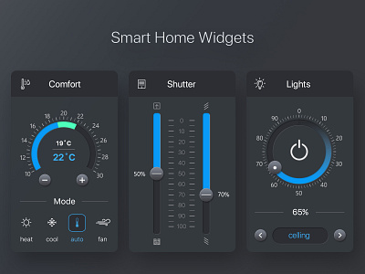 Smart Home Widgets Dark Theme