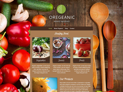 Organic Food Website organic organic food web website website design