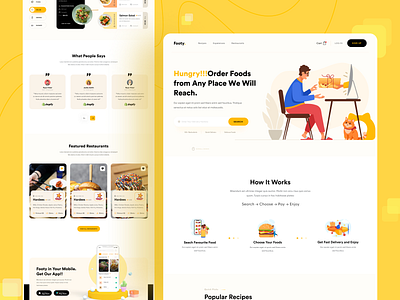 Food Delivery website layout