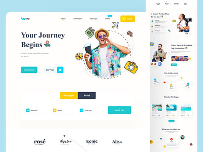 Travel Landing Page Layout graphic design psd to html ui uiux website layout website design website layout