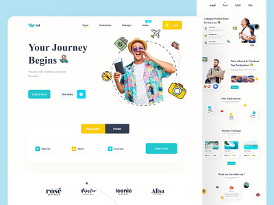 Travel Landing Page Layout