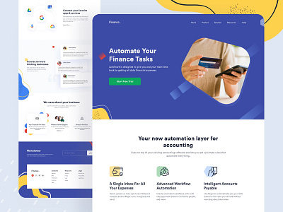 Finance Adviser landing Page branding graphic design logo ui uiux design website design website layout