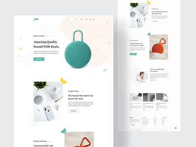 Music Landing Page Layout Design