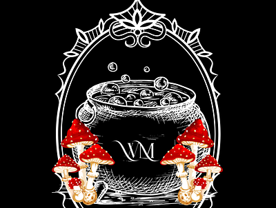 Wicked Mushrooms logo concept(1) branding design logo