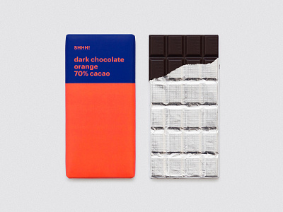 SHHH! artisan chocolate, 2017 book design editorial graphic design minimal typography