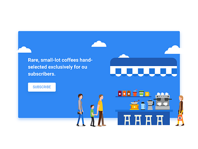 landing pages of coffee drink