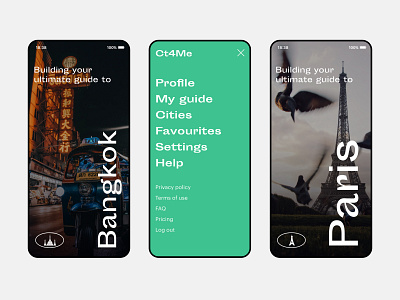 Ct4Me travel app branding travel app travelling app ui ui design web design