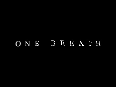 "One Breath" movie about diver logo breath diver lettering logo logotype movie water лого логотип