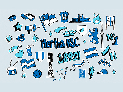 Hertha BSC visual communications berlin bundesliga doodles football football design hertha illustrations sketcch soccer visual communications