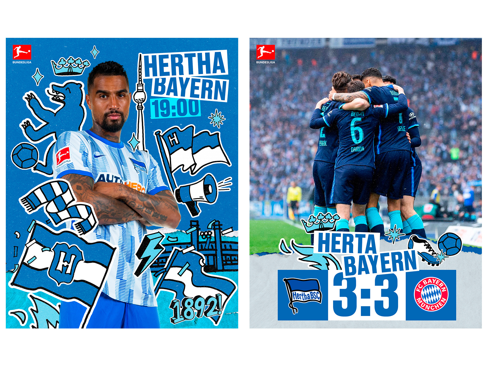 Hertha BSC visual communications by Dima on Dribbble