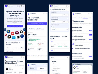 BеstStocks: fintech website UI design