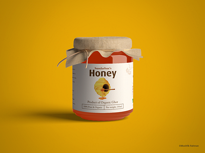Sundarban Honey Label Design honey label design minimalistic product label product packaging