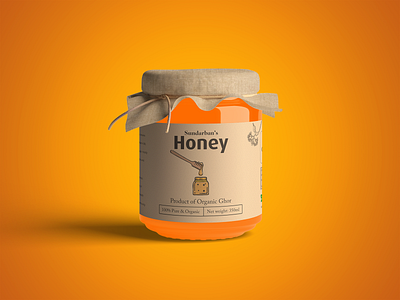 Honey Label honey honeycomb label label design minimal organic packaging pattern
