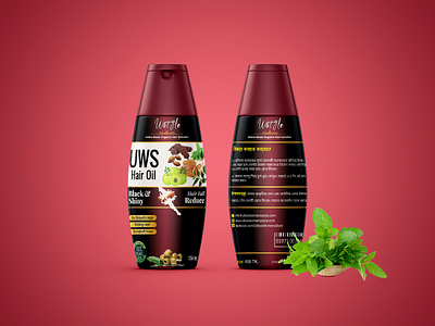 UWS Hair Oil Packaging branding custompackaging design graphicdesign labeldesign logo packaging packaging mockup packagingdesign packagingdesigner packagingideas productdesign typography