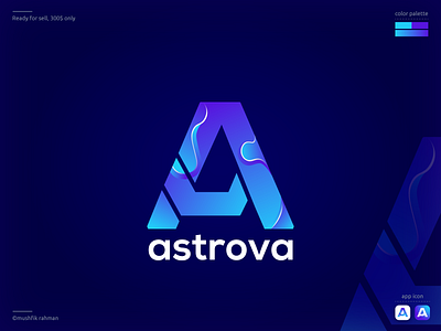 Modern Logo A mark, Astrova Logo