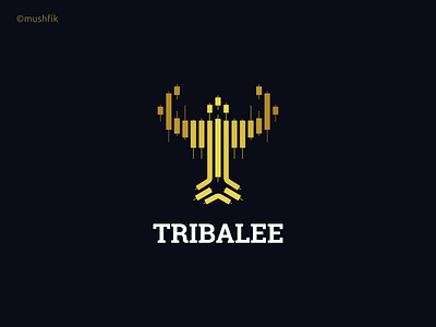 Tribalee logo mark ancient app app icon branding business color gradient graphic design logo premium t mark tribalee vector