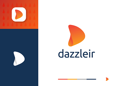 D Mark app icon branding dazzleir design fashion gradient logo mark vector