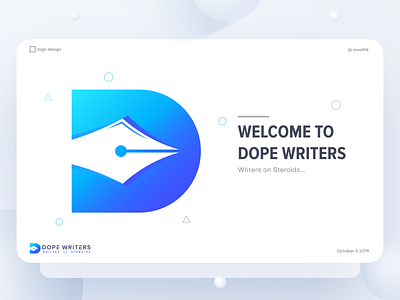 D logo mark for Dope Writers